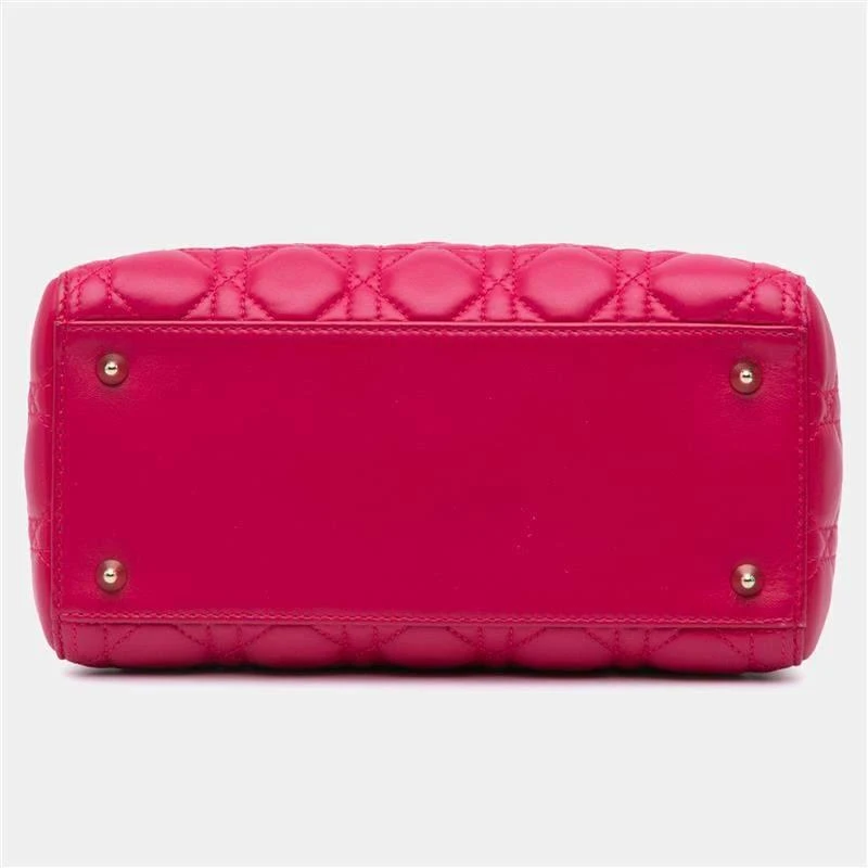 Dior Dior Pink Lambskin Cannage Medium  Lady Dior 4