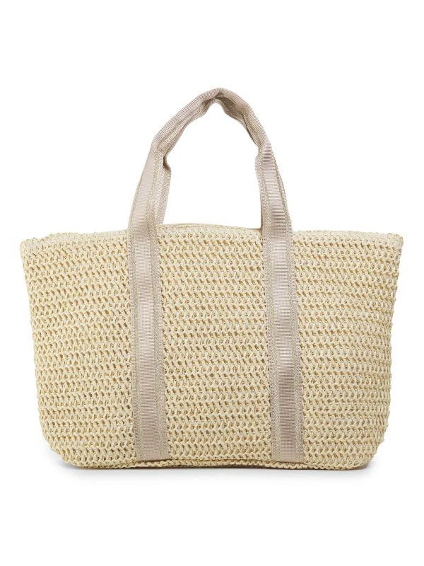 Vintage Havana Raffia Tote Bag 1