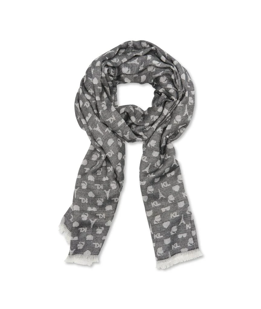 Karl Lagerfeld Paris KARL ICON PASHMINA BLACK 1
