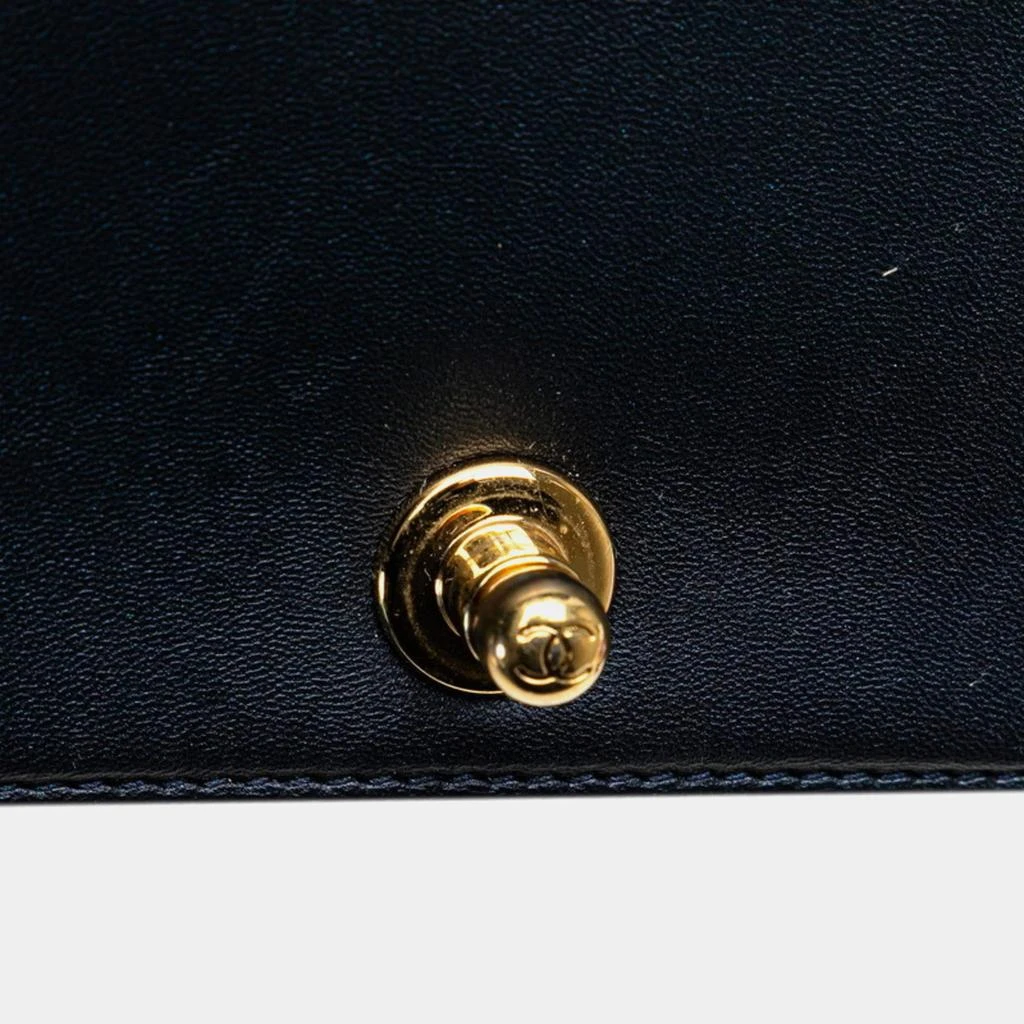 Chanel Chanel Navy Red Leather Coco Mark Boy Chain Shoulder Bag 5