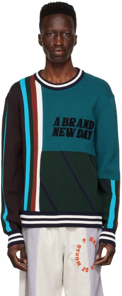 Ahluwalia &PaulSmith SSENSE Exclusive Green Cotton Sweater 1