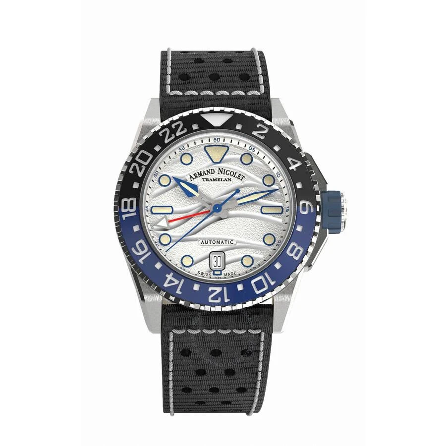 Armand Nicolet JSH GMT Automatic Silver Dial Men's Watch A487RGU-AU-P0640NC8 1