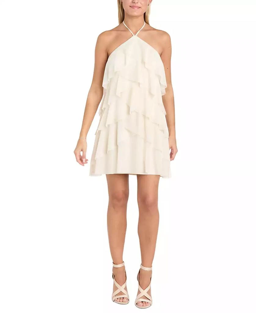 Morgan & Company Juniors' Glitter Low-Back Ruffled Dress 1