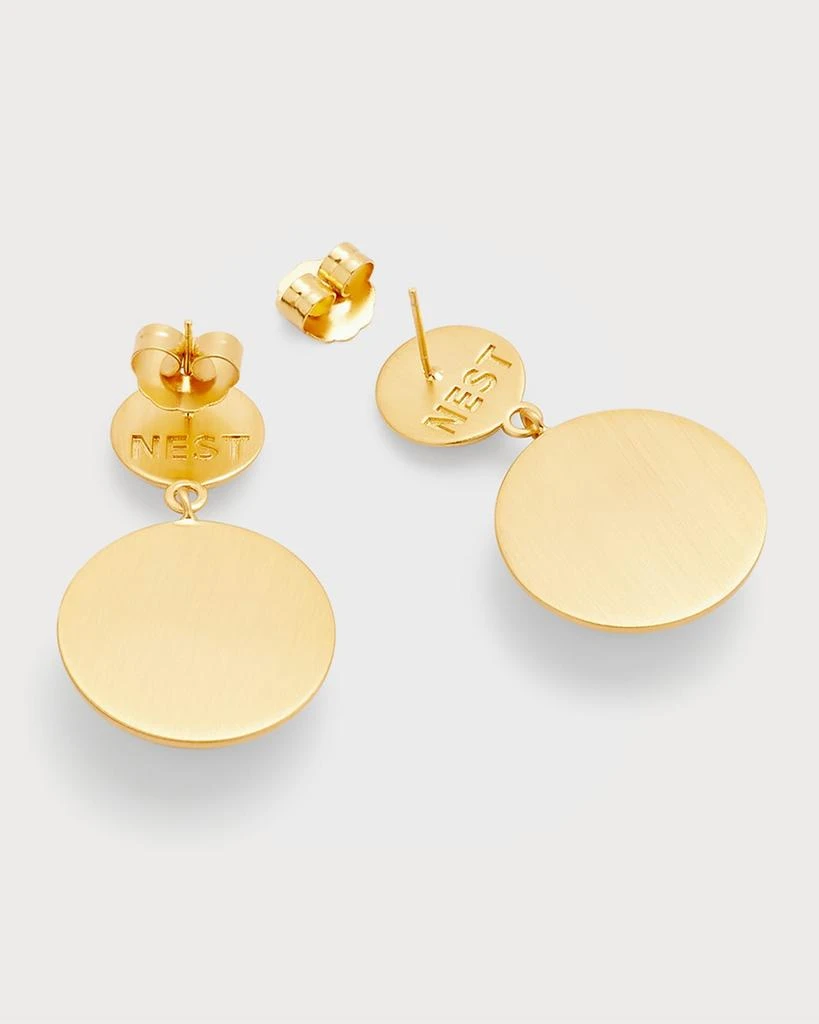 NEST Jewelry Brushed Gold Turquoise Drop Earrings 4