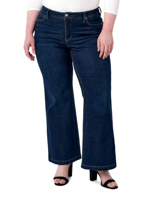 Seven7 ​The Bella Wide-Leg Hip-Welt Pocket Jeans