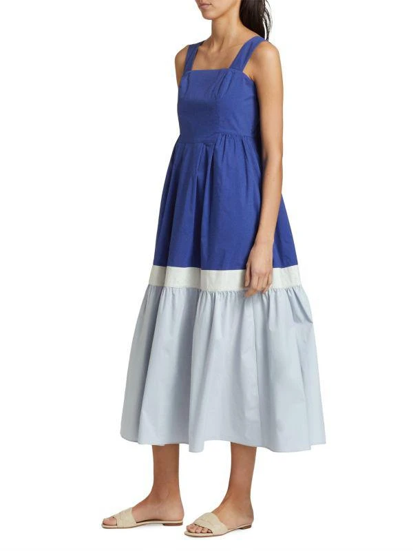 Barneys New York Colorblock Tiered Midi-Dress 3