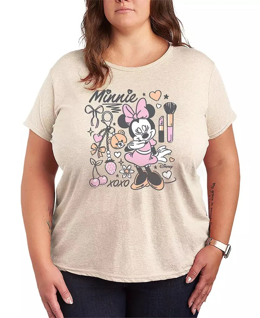 Hybrid Apparel Plus Size Disney Minnie Girly Grid Short-Sleeve Graphic T-Shirt