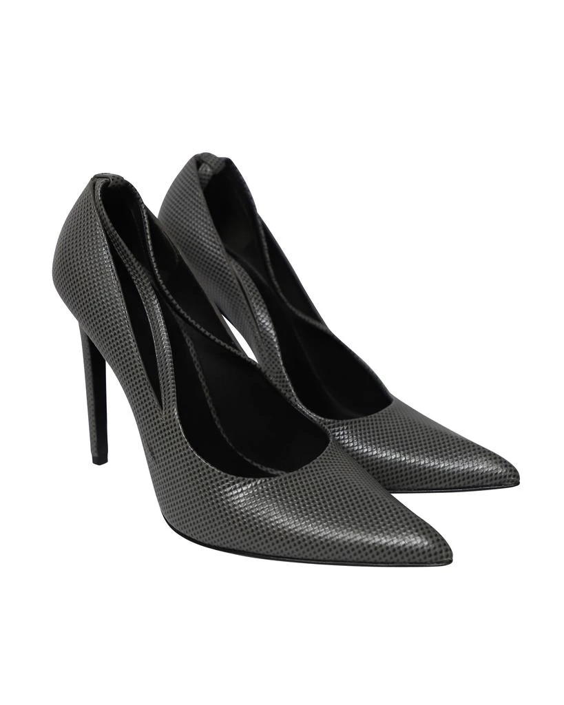 Alexander Wang Alexander Wang Court Stiletto Heels in Grey Leather 3