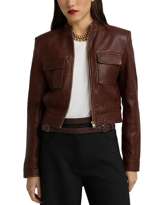 St. John Vintage Edge Nappa Leather Jacket 1