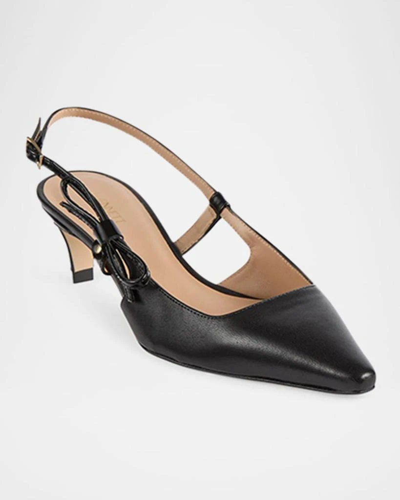 LK Bennett Marilyn Leather Bow Slingback Pumps 3