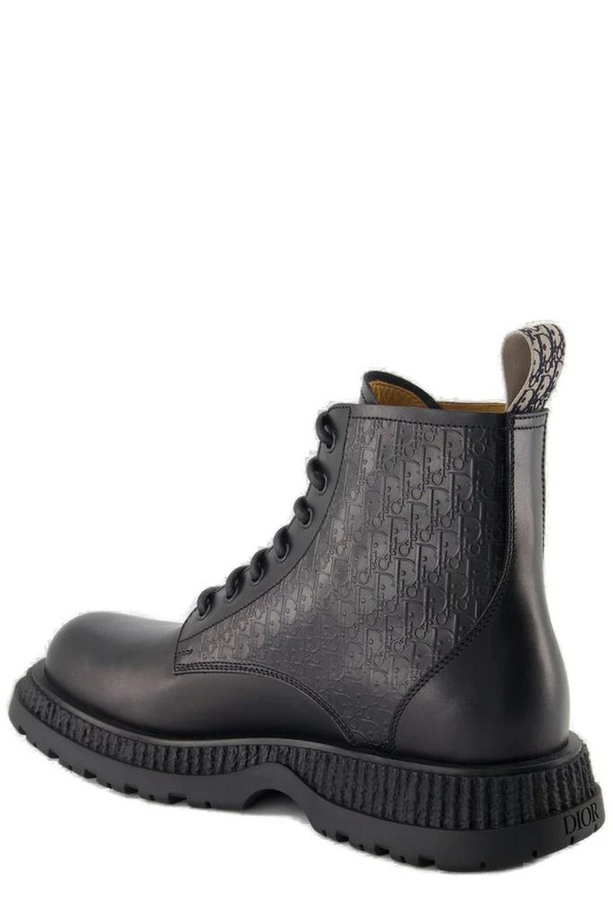 Dior Dior Homme Oblique Printed Round-Toe Boots 3