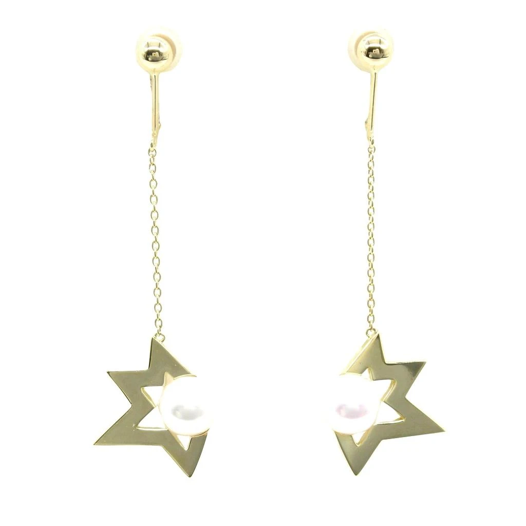 Tasaki Akoya Pearl Earrings K18 Yellow Gold
