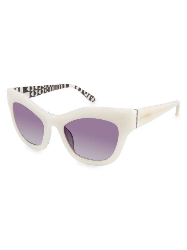 Lulu Guinness 51MM Clubmaster Cat Eye Sunglasses