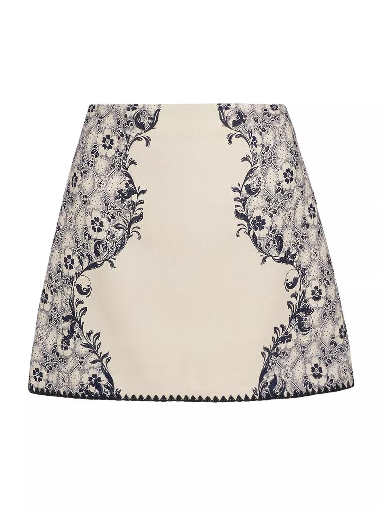 ALÉMAIS Airlie Floral Linen Miniskirt