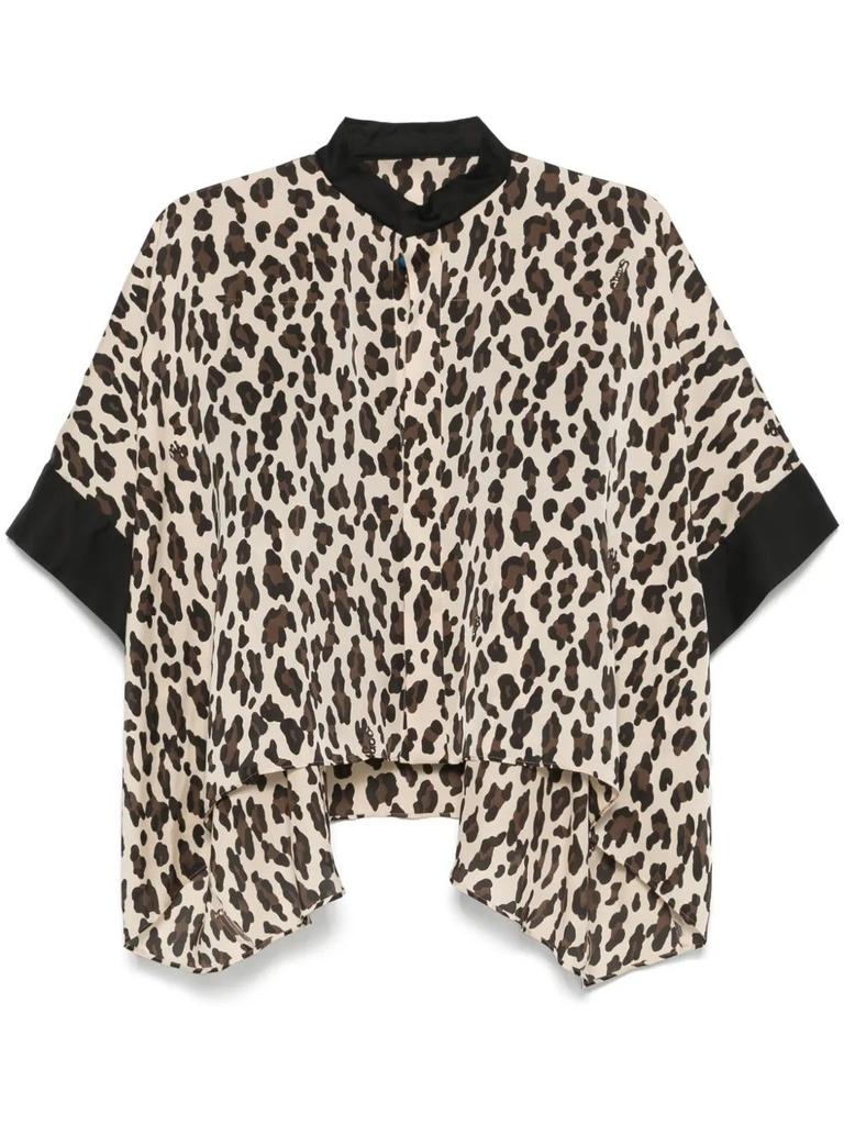 Sacai leopard-print blouse