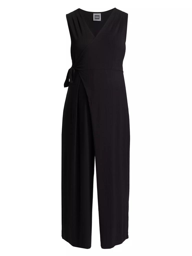 Nom Maternity Francesca Sleeveless Wide-Leg Maternity Wrap Jumpsuit