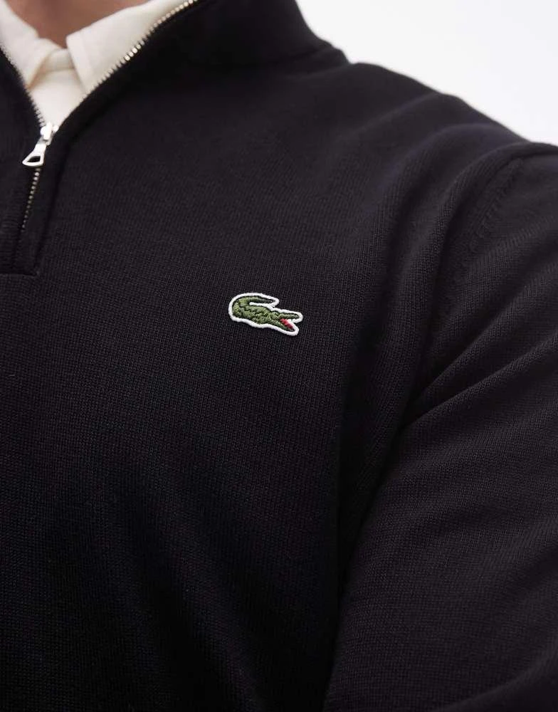 Lacoste Lacoste essentials half zip jumper in black 2