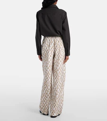 Burberry Printed high-rise silk palazzo pants 3