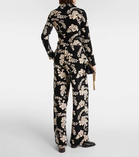MARINE SERRE Floral jacquard sweatpants 3
