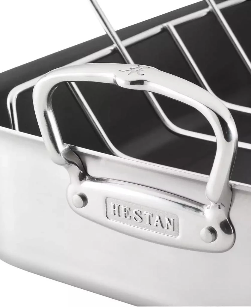 Hestan Provisions Classic Clad Nonstick Large Roaster with Rack 7