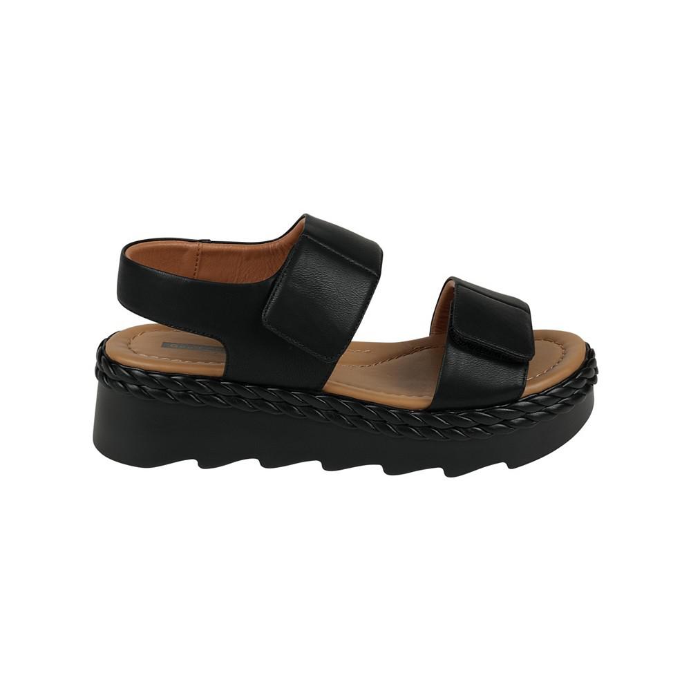 GC Shoes Women's Voss Double Band Adjustable Strap Platform Sandals