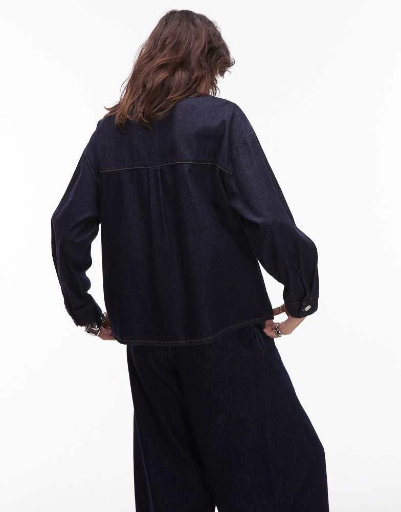 ASOS ASOS DESIGN relaxed fit denim shirt with tie in indigo 4