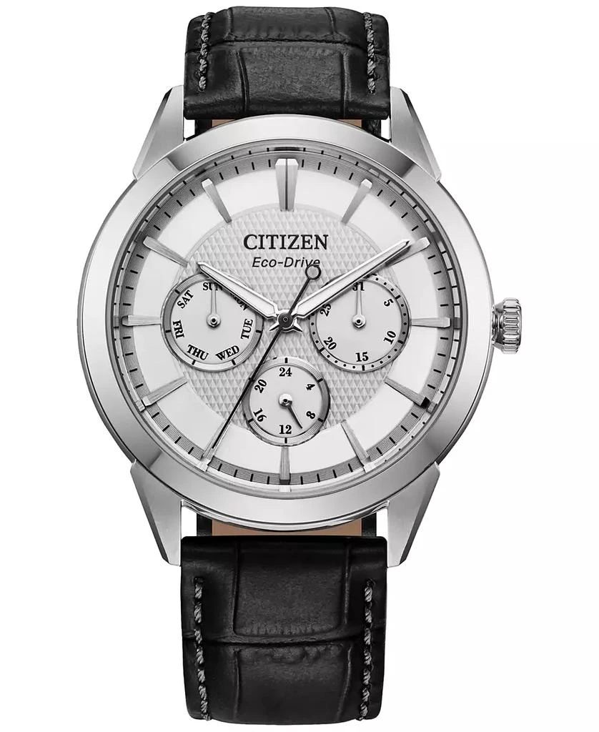 Citizen Eco-Drive Men's Rolan Gray Leather Strap Watch 40mm 1