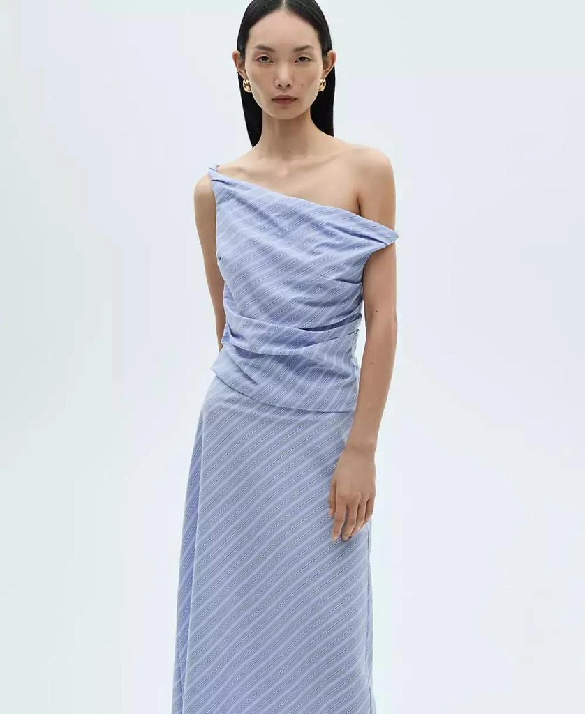 Mango Women's Striped Midi Skirt 5
