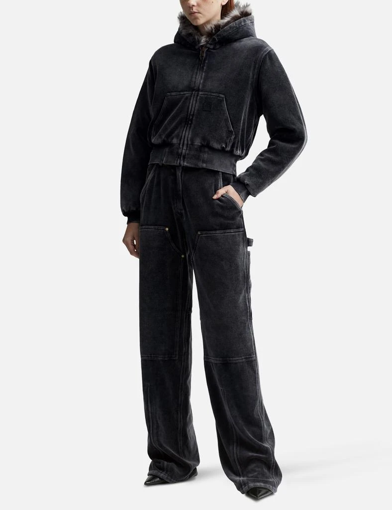 Alexander Wang Zip-Up Hoodie in Velour 6
