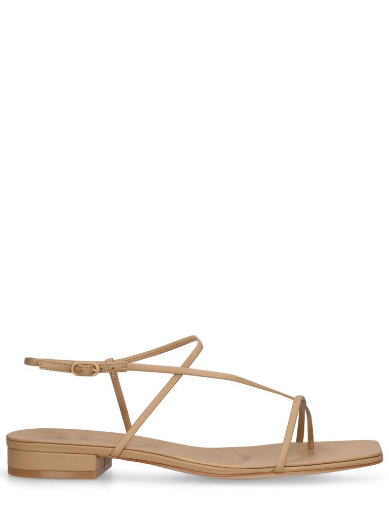 STUDIO AMELIA 10mm Cross Front Leather Flats