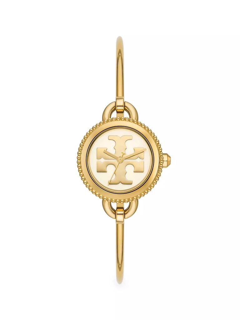 Tory Burch Miller Goldtone Interchangeable Bezel Bangle Watch 4