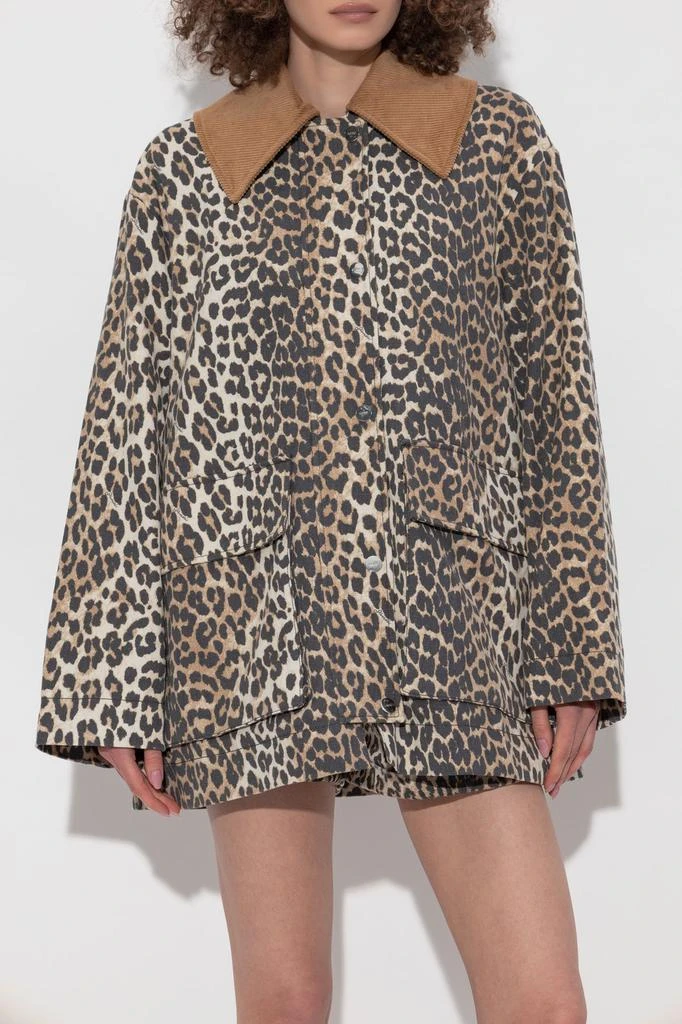 Ganni Ganni Leopard Printed Jacket 3