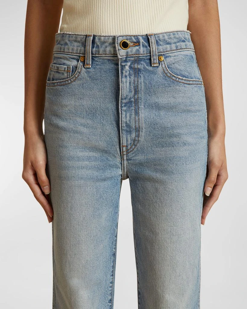 Khaite Abigail High-Rise Straight-Leg Ankle Jeans 4