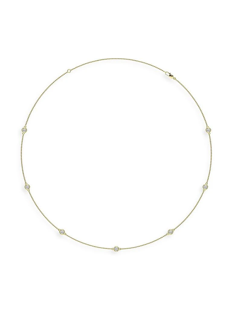Saks Fifth Avenue Collection 14K Yellow Gold 
Lab-Grown 7-Diamond Station Necklace/0.70-2.10 TCW