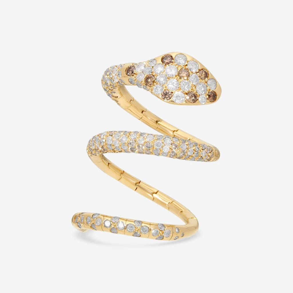 Crivelli Crivelli Ricciolo Snake 18K Yellow Gold Diamond Ring Sz. 6 276-12439-copy 3