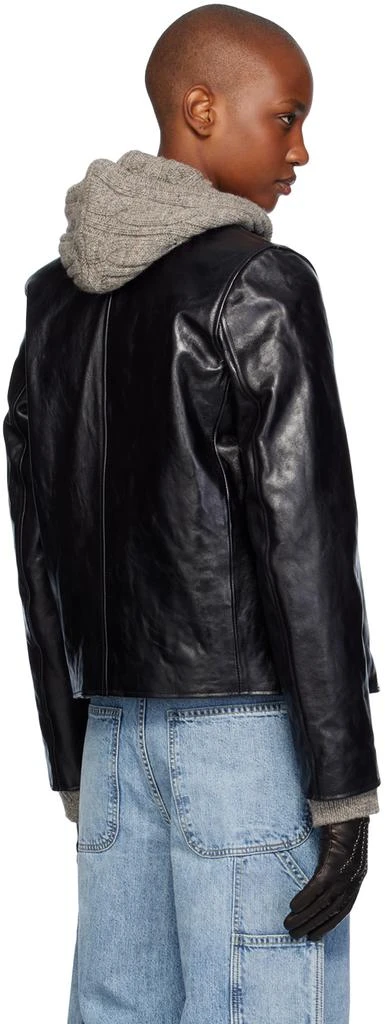 Our Legacy Black Mini Leather Jacket 3