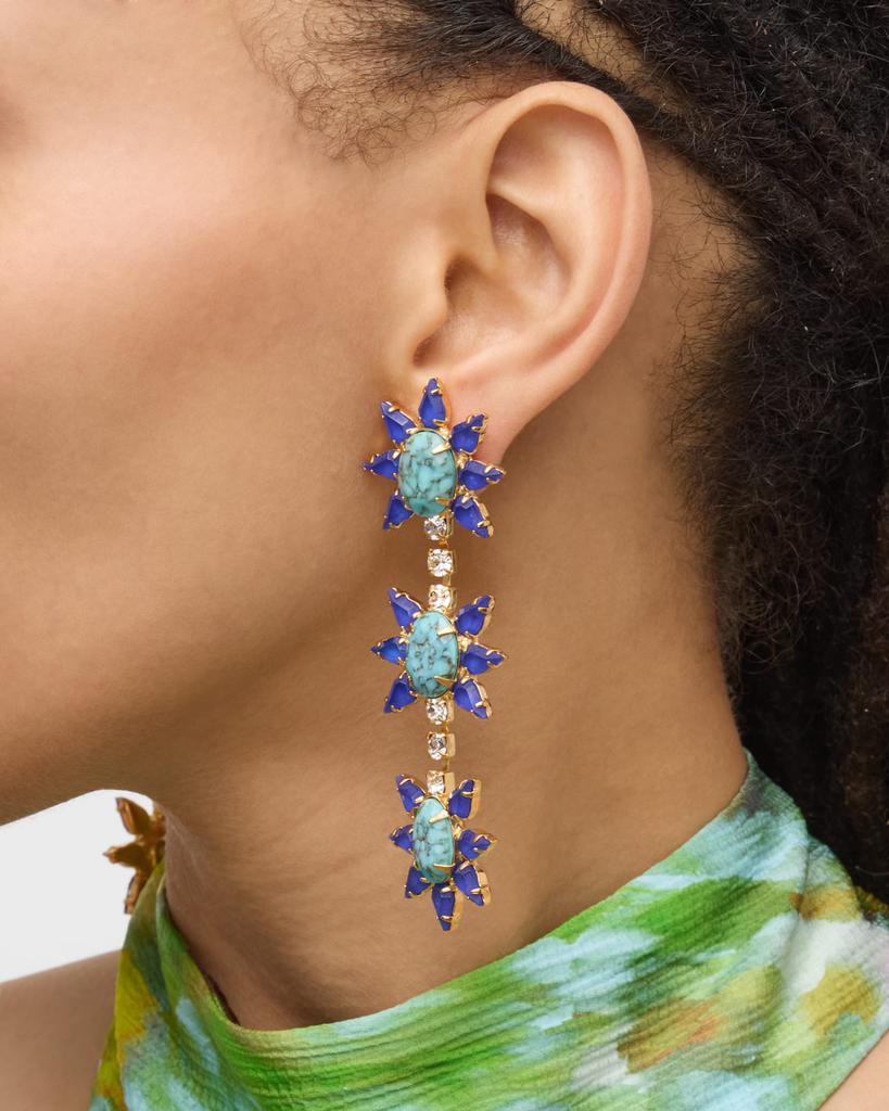 Elizabeth Cole Steora Linear Crystal Earrings