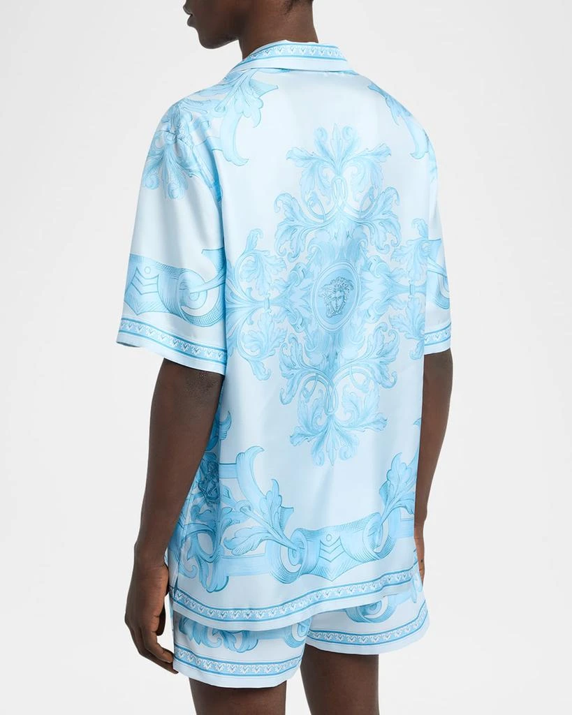 Versace Men's Silk Barocco Short-Sleeve Shirt 3