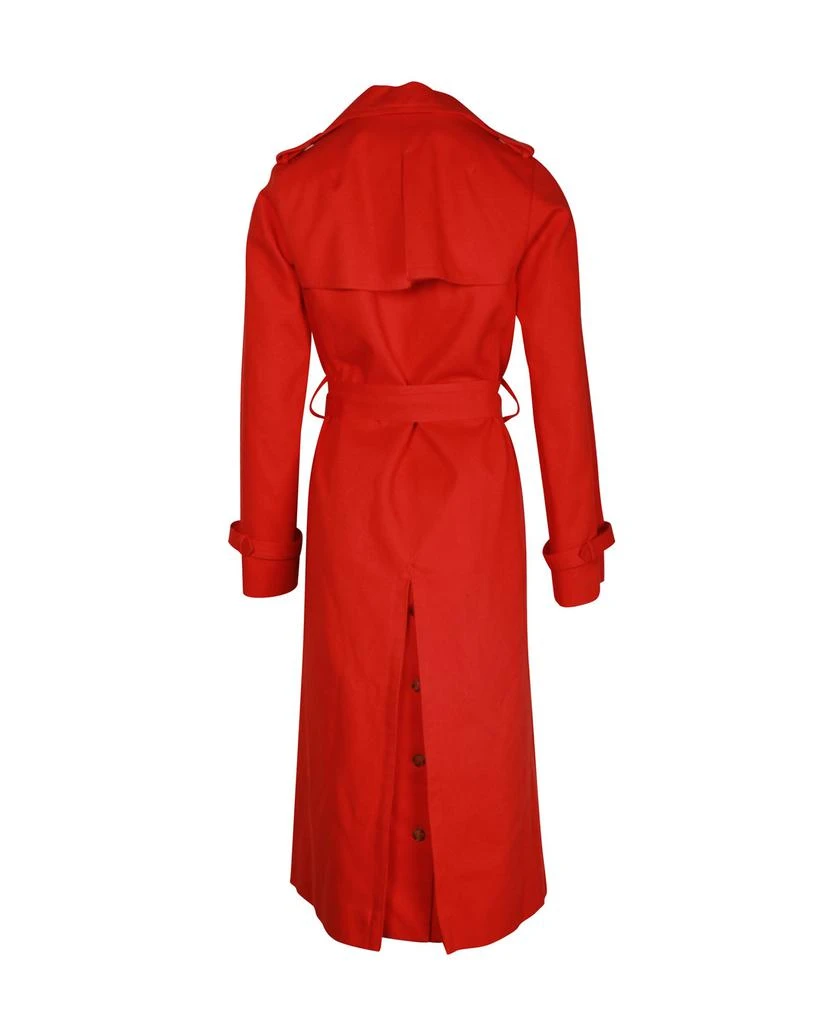 Maje Goldie Trench Coat in Red Cotton 3