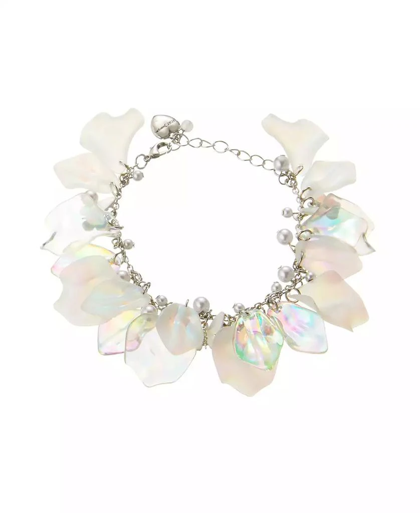 Betsey Johnson Ivory Garden Glam Flower Petal Link Bracelet