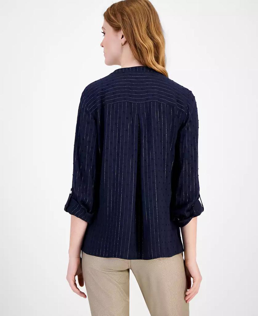 Shop Women's Sparkle Clip Dot Popover Top on Sale at BeyondStyle