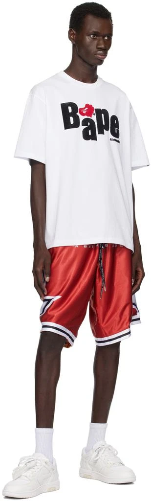 Bape White Heart Ape Head Relaxed Fit T-shirt 4