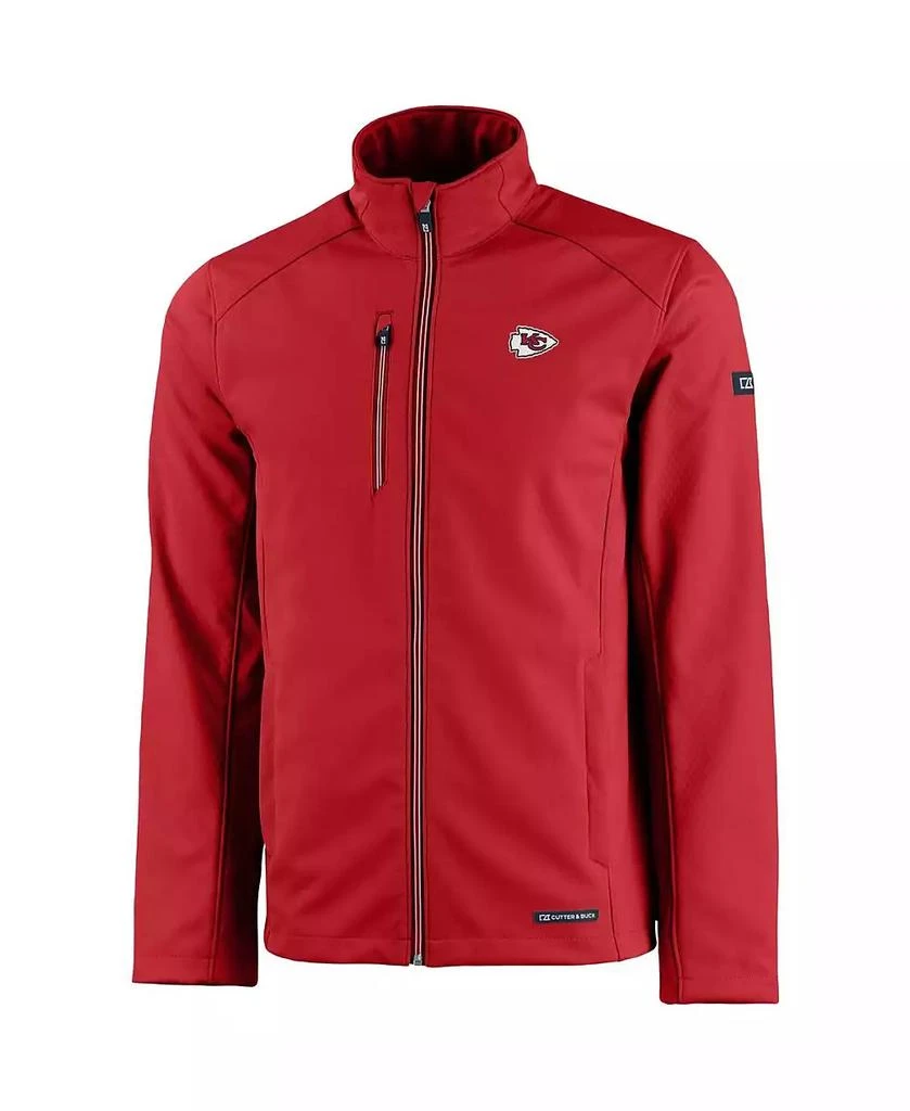Cutter & Buck Men's Red Kansas City Chiefs Evoke Eco Softshell Full-Zip Jacket 3