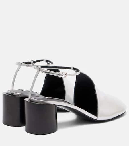Jil Sander Metallic leather pumps 2