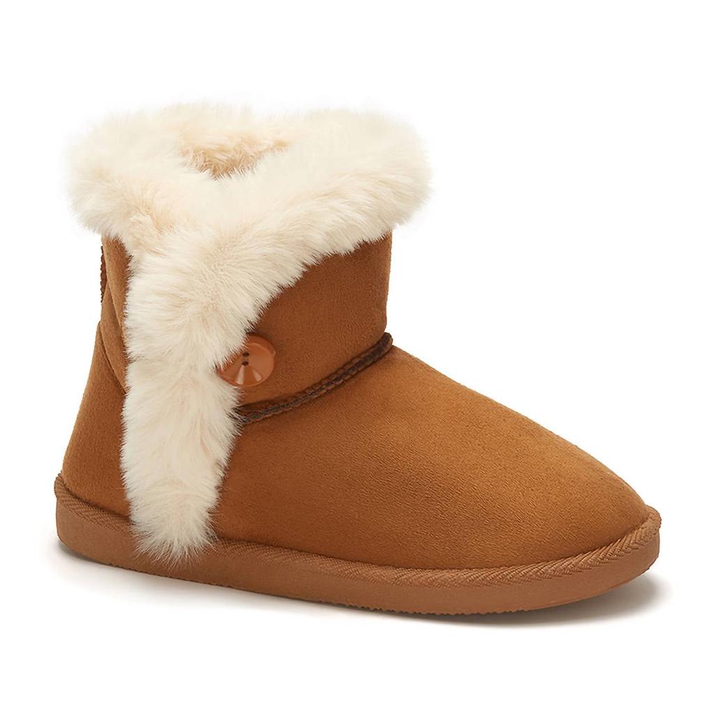 Andrea Women's Winter Fur Boots In Chestnut