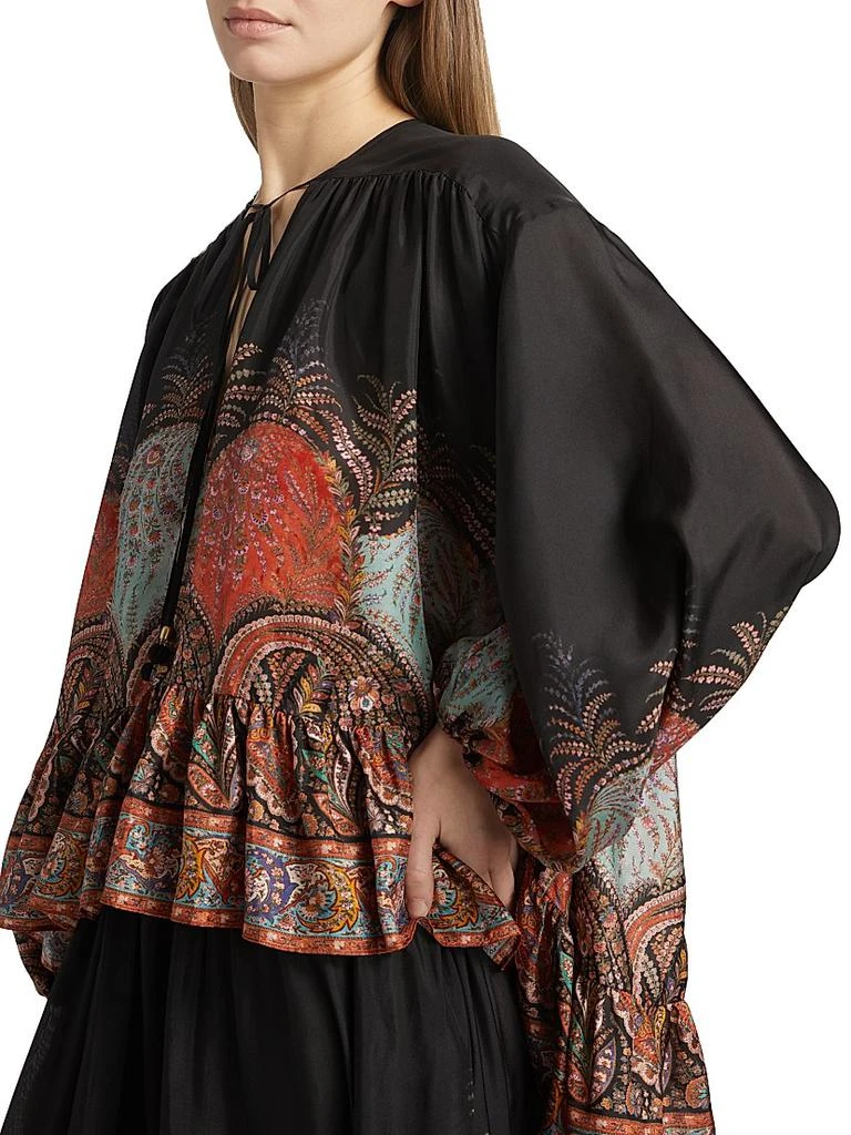 Zimmermann Rhiannon Ruffle Billow Blouse 6