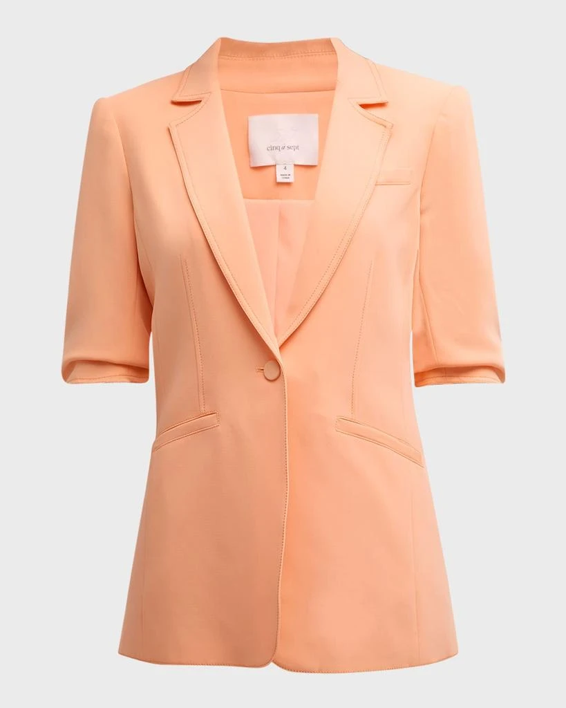 Cinq a Sept Khloe Crepe 3/4-Sleeve Blazer 2