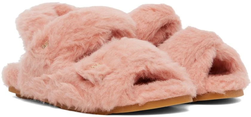 Max Mara Pink Teddy Sandals 4