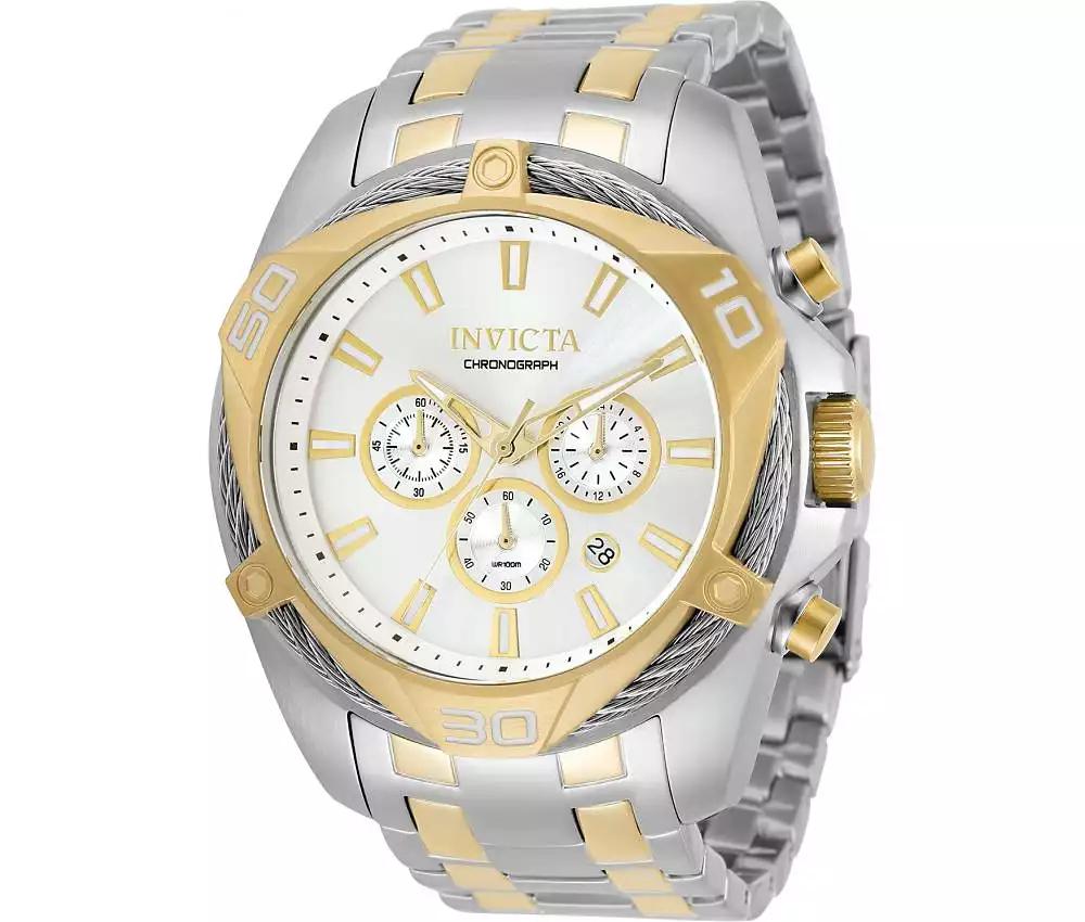 Invicta Men's 34126 Bolt Quartz Chronograph Silver Dial Watch