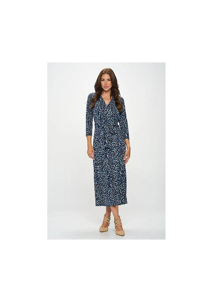 beige gingham midi dress Calvinah Spot Midi Dress